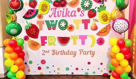 Tutti Frutti Birthday Backdrop Party TWOTTI FRUTTI Fruit Party