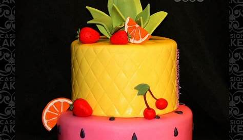 Tutti frutti birthday cake.