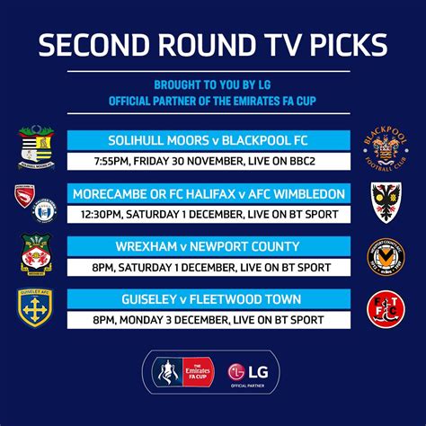 tv fixtures fa cup