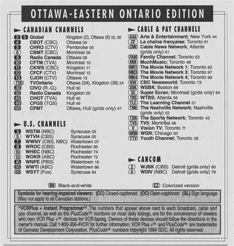 tv guide ottawa schedule