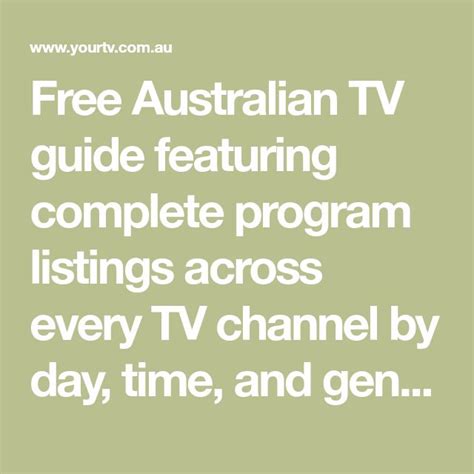 tv guide sydney nsw