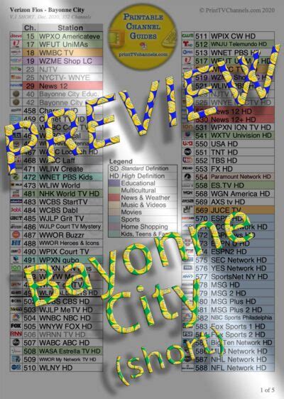 tv listings bayonne