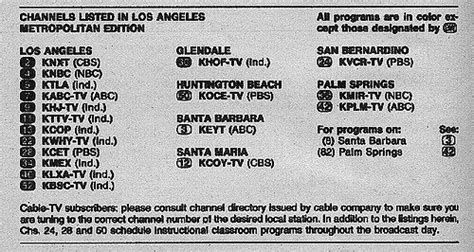 tv listings for los angeles