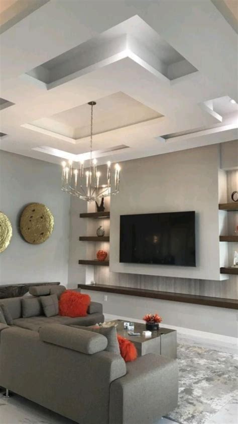 Tv Lounge Wall Ceiling Design
