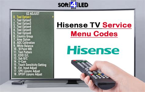 tv menu code