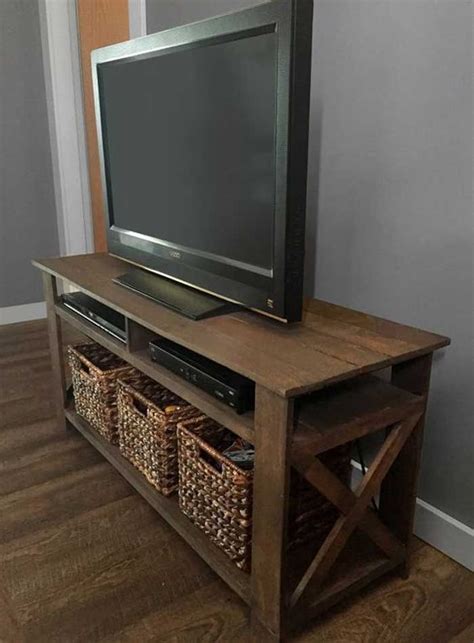 tv stand with storage baskets