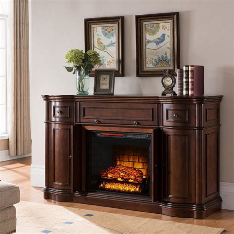 tv stands with fireplace and storage