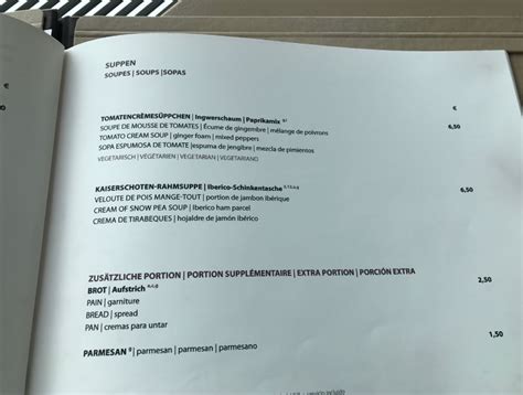 Tv Tower Restaurant Menu