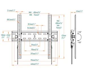 Tv Wall Bracket Dimensions