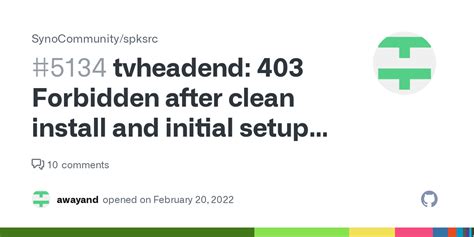 tvheadend 403 forbidden