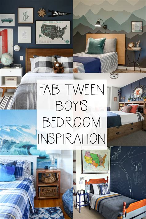 Bedroom, Cool Tween Boys Bedroom Ideas With Nice Wood Bed Frame In