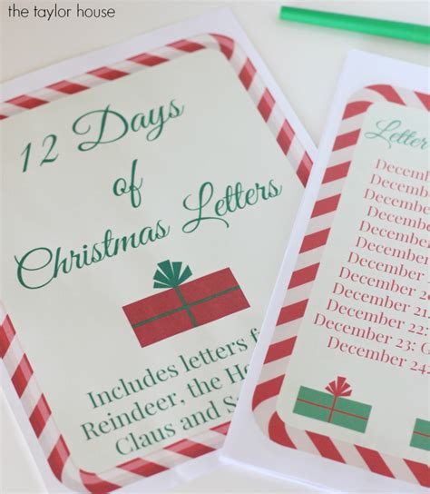 twelve days of christmas letters from emily