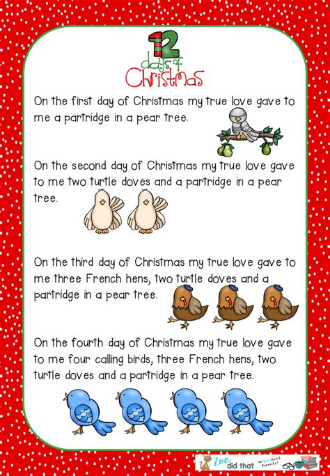 twelve days of christmas poem