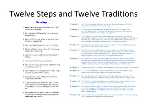 twelve steps and traditions