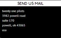 twenty one pilots fan mail address