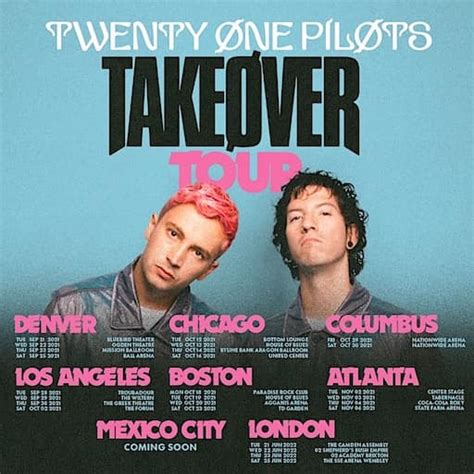 twenty one pilots new tour dates