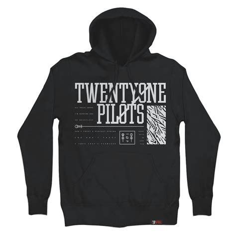 twenty one pilots newsprint hoodie