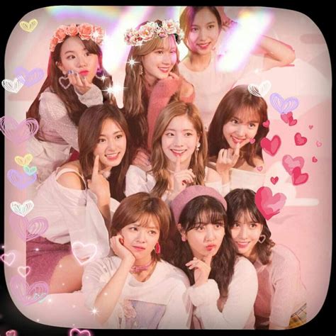 twice aesthetic group photo