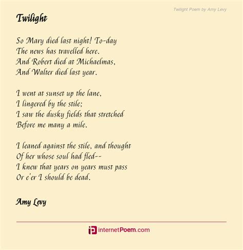 twilight poem chapter 1