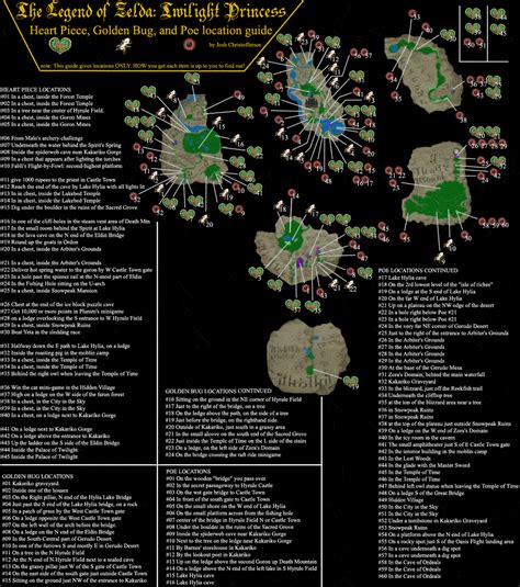 twilight princess bug locations map