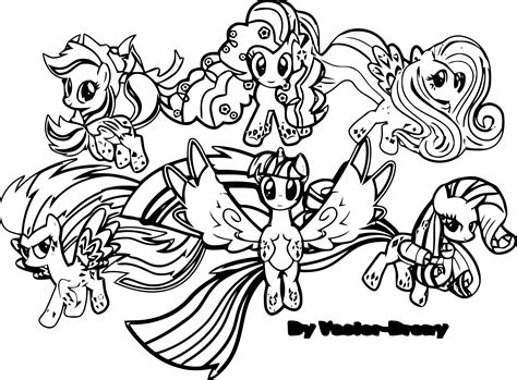 twilight sparkle and friends coloring page