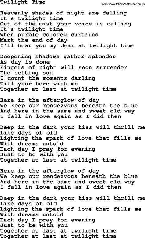 twilight time song meaning
