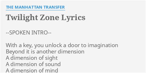 twilight zone intro lyrics