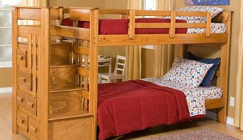 Dimensions of Bunk Bed with Stairs L159 Twin loft bed