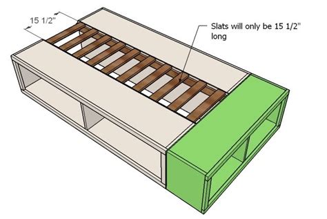 Twin Platform Bed Drawers Plans Twin bed with drawers, Bed with