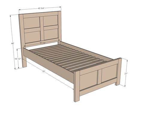 Platform Style Bed Simple bed frame, Homemade bed frame, Wooden bed
