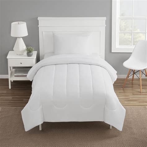 Twin Bed White Comforter