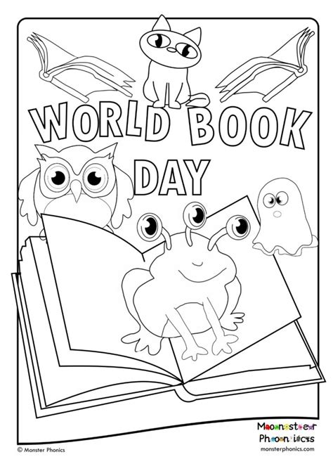twinkl world book day colouring