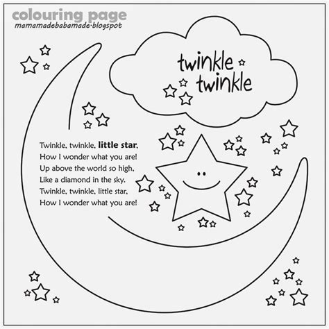 twinkle twinkle little star coloring page