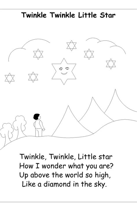 twinkle twinkle little star coloring page