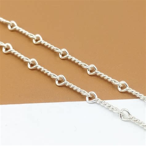 Twist Link Silver Chain