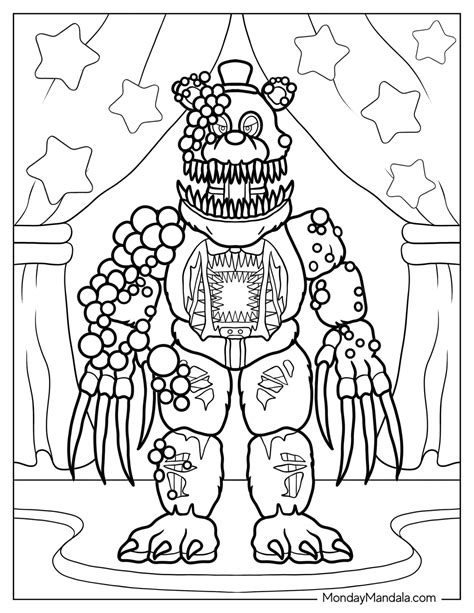 Twisted Animatronics Coloring Pages