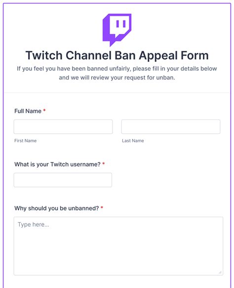 twitch channel ban appeal