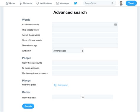 twitter advanced search