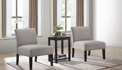 Two Accent Chairs In Living Room Coffee Tables