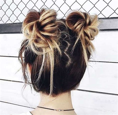 30 Cutest Two Bun Hairstyles for Women HairstyleCamp
