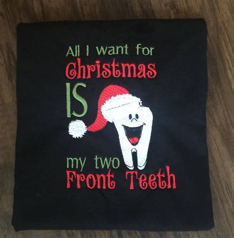 Two Front Teeth Ornament Dear Santa all I want for Christmas Etsy