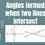 two lines that intersect to form a right angle