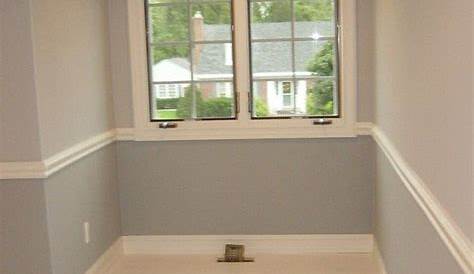 Two Tone Painted Walls With Chair Rail Easy way to create visual