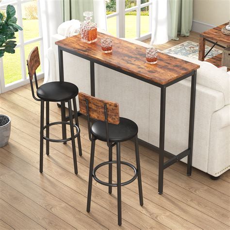 Two Bar Stools And Table