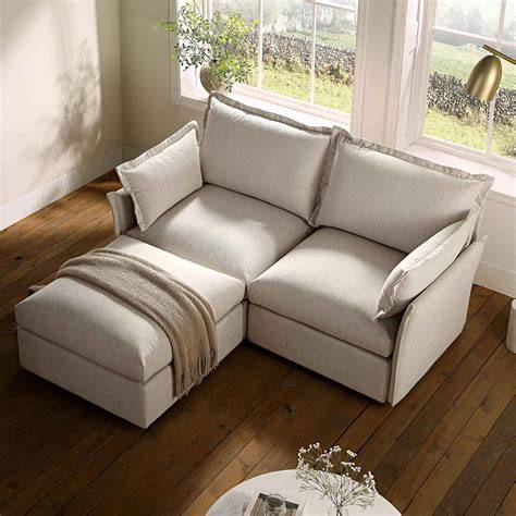 Simple Couch With Two Chaise Lounges Leather Seat Covers