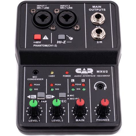 two channel audio mixer