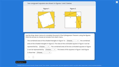 two congruent squares are shown