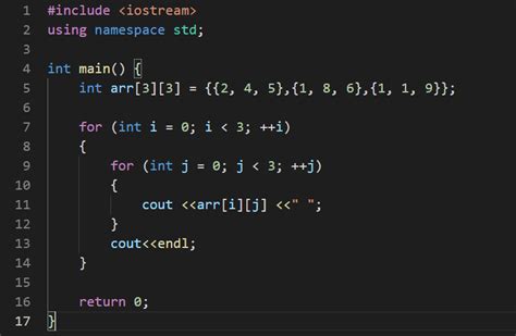 two dimensional array in c example program with output pdf