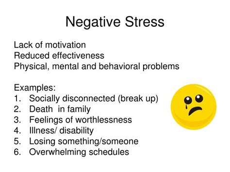 two examples of negative stress
