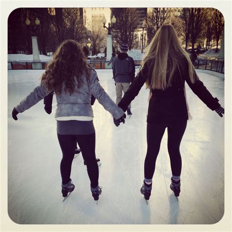 Two Friends Ice Skating